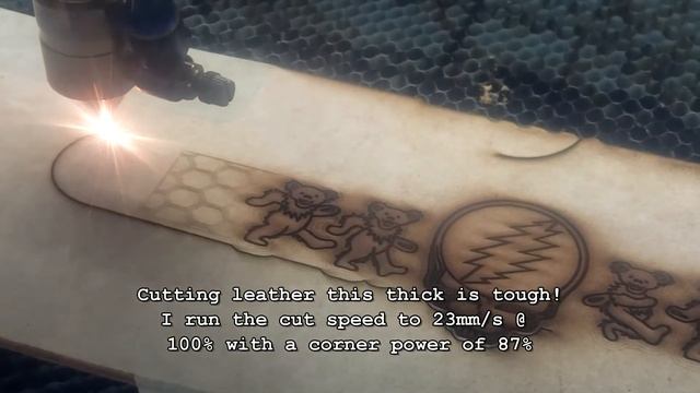 Laser Cut Leather (Grateful Dead Arm Band) 100 watt Co2 смотреть онлайн