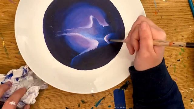 Turning A 94 Cent Plate Into A Piece Of Art! смотреть онлайн