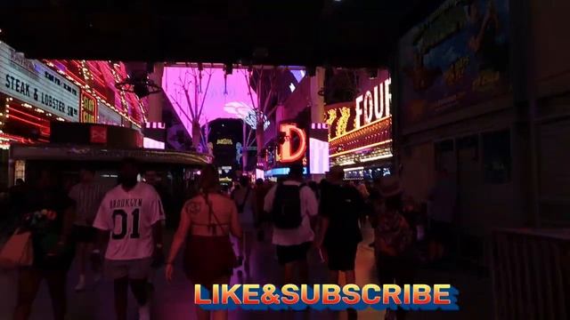 FREMONT STREET LAS VEGAS NIGHT SCENES JUNE 2023 VLOG #804 смотреть онлайн