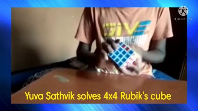 Yuva solves 4x4 Rubik's cube in 1 minute смотреть онлайн