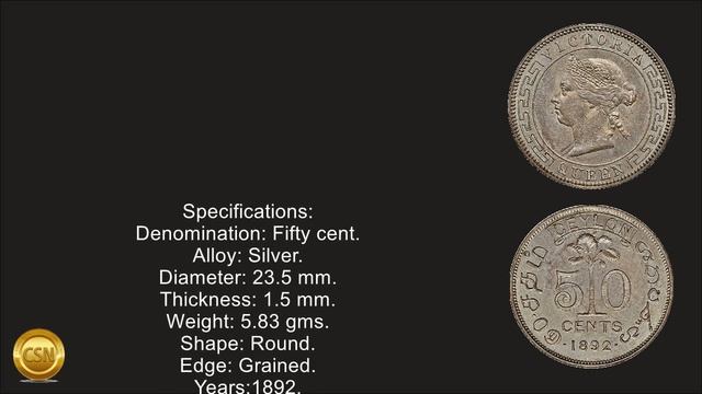Queen Victoria Fifty Cent Coin - වික්ටෝරියා රැජින ශත පනහ කාසි смотреть онлайн