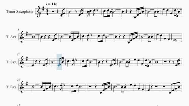 Tenor Sax Sheet Music: How to play Children Of Sanchez (Motif) by Chuck Mangione смотреть онлайн