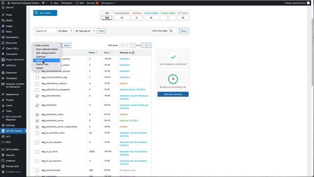 Advanced Database Cleaner