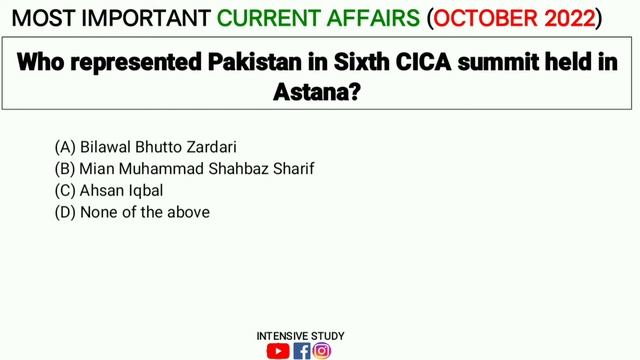Pakistan and international current affairs October 2022 | intensive study смотреть онлайн