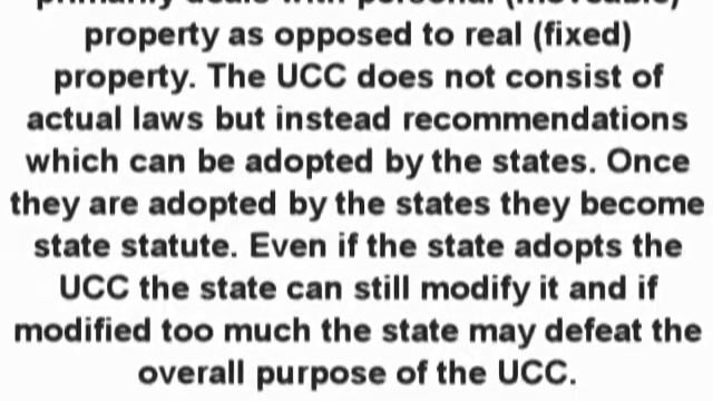 Uniform Commercial Code UCC Business Law What is the definition смотреть онлайн