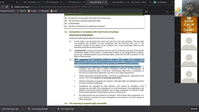 Business Law - Lecture 1 Part A (Companies Act 2017) смотреть онлайн