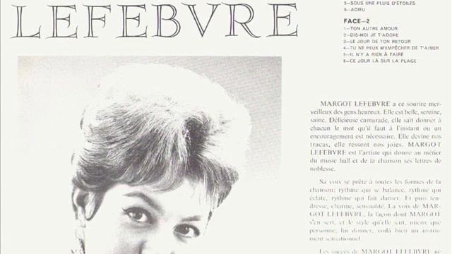 MARGO LEFEVRE - ADIEU MON AMOUR (Hello Heartache, Goodbye Love) - LP TRANS CANADA TSF 1309 смотреть онлайн
