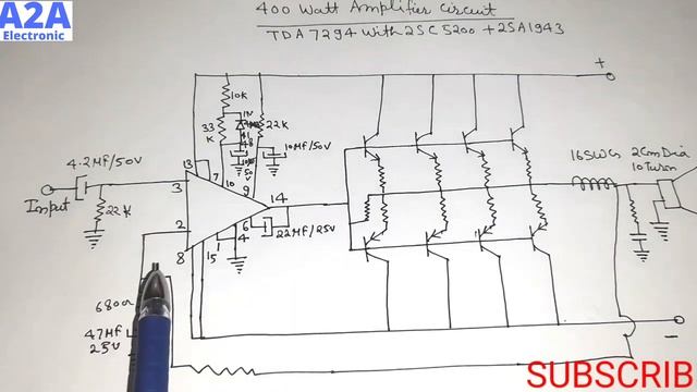 400 Watt Amplifier Tda7294 With Transistor | Tda7294 With 2sc5200 And 2sa1943 | 2sc5200 Amplifier