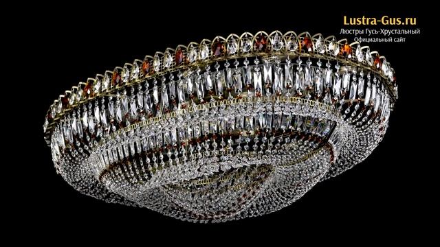 Хрустальная люстра «Кольцо Овал №17 под бронзу чайная» - Гусь-Хрустальный завод смотреть онлайн