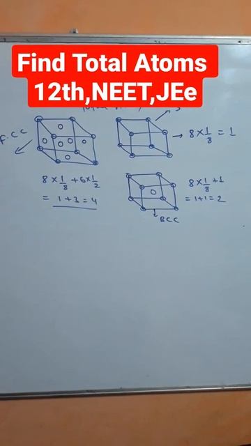 How To Find Number of Atoms in Unit Cell ||SCC BCC FCC Unit Cell Number of Atoms in Unit Cell #shor смотреть онлайн