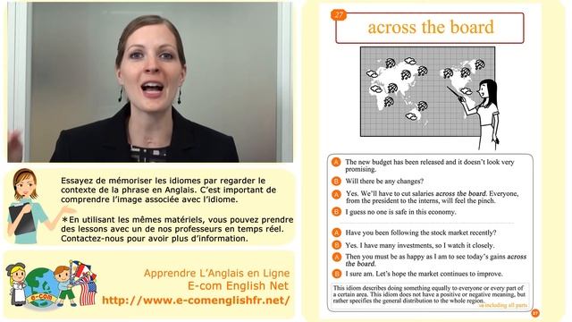 Apprendre l'Anglais en Ligne: Business Idioms 27/50 Across the board. смотреть онлайн