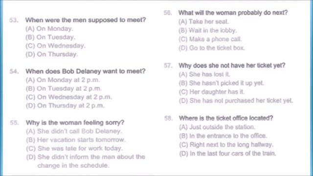 Multiple-Choice Test 2 - Intermediate Listening Practice Test