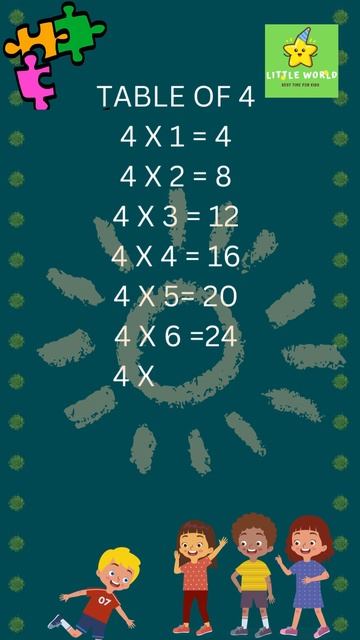 TABLE OF 4 | EDUCATIONAL VIDEO | смотреть онлайн