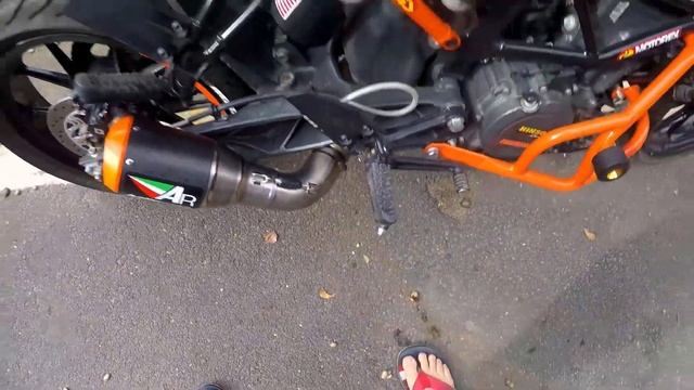 KTM Duke 250 Austin racing Custom work Sound check смотреть онлайн