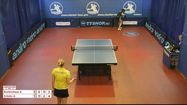 Анна Козловская - Алекса Звитакс за 5-6 место 1:3 смотреть онлайн