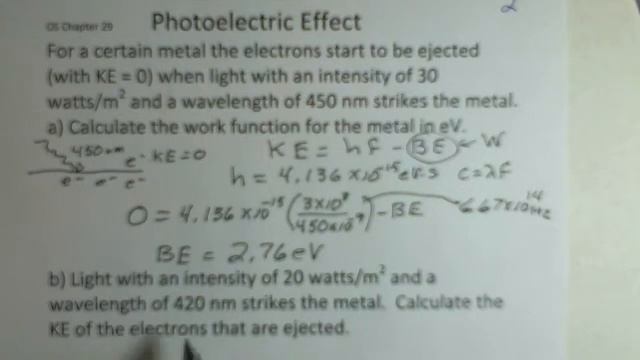 Photoelectric Effect, Threshold, KE of ejected electron смотреть онлайн