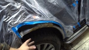 Бюджетный ремонт задних арок Suzuki Grand Vitara. первый клиентский автомобиль на покраску