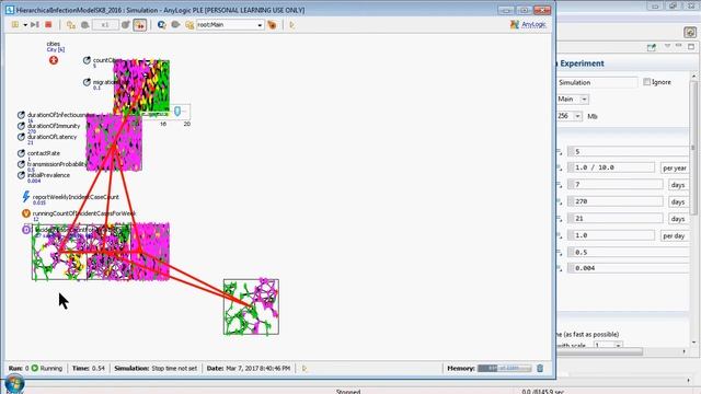 Hitching up a slider to a parameter in AnyLogic смотреть онлайн