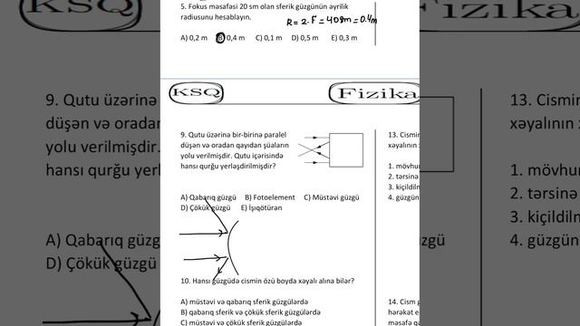 Fizika 9-cu Sinif KSQ 6 #ksq #izah #fizika #9cusinif