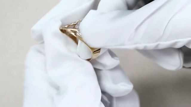 Золотое кольцо Красносельский ювелир с фианитом РКд3802 смотреть онлайн