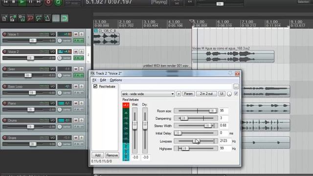 Reaper reverb - Effect of lowpass and highpass settings смотреть онлайн