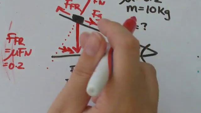 Vector Dynamics (2D) Object slides down incline/slope, Force of Gravity Force of Friction mu*Fn Fg смотреть онлайн