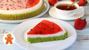 Торт "Арбуз" 🍉 Красочный, летний и очень вкусный