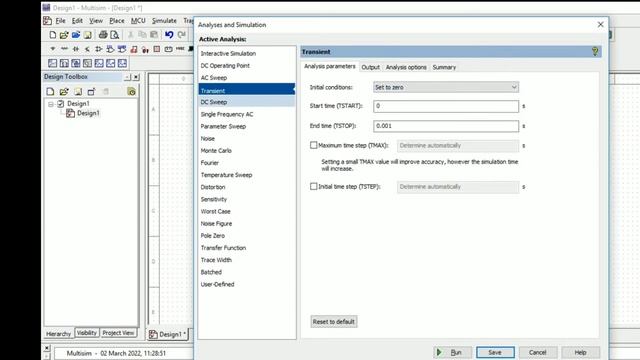 Simulation RC series circuit transient with Step Input | Multisim смотреть онлайн