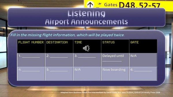 Airport Announcements - English Listening (A2/B1)