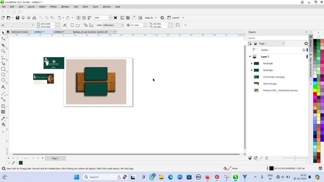How to make mock-up in CoralDraw|| Business card mock-up in easy step with ArtisticAura смотреть онлайн