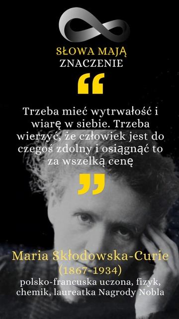 Cytat na Dziś: "Trzeba mieć wytrwałość i..." Maria Skłodowska Curie polski naukowiec смотреть онлайн