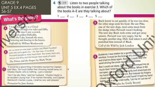 Grade 9 Unit 5 pages 56 57 смотреть онлайн