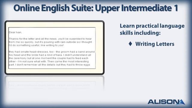 Online English Suite: Upper-Intermediate 1- Alison Free Online Course Preview смотреть онлайн