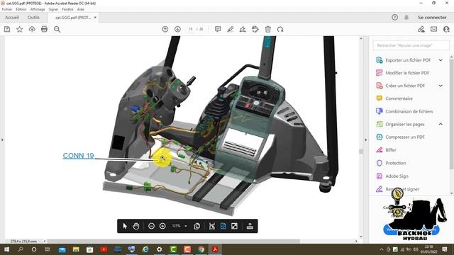 Schematic Backhoe Loader 416F2, 422F2, 428F2 And 434F2 Electrical System With SIS Caterpillar