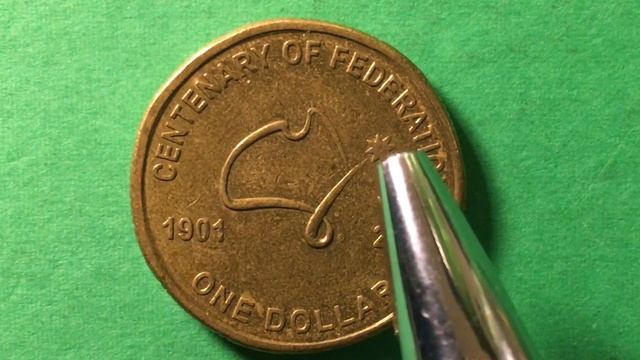 Australia 2001 One Dollar Coin Centenary Of Federation Commemorative