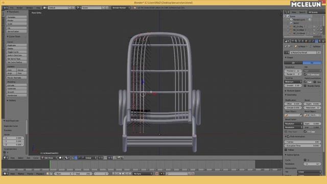 Blender3D Rattan Chair смотреть онлайн