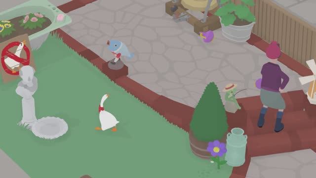 Untitled Goose Game - Quickly: The Garden, The High Street, The Back Gardens, The Pub.