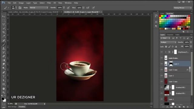 Minimalist Coffee Product Poster Design In Photoshop смотреть онлайн