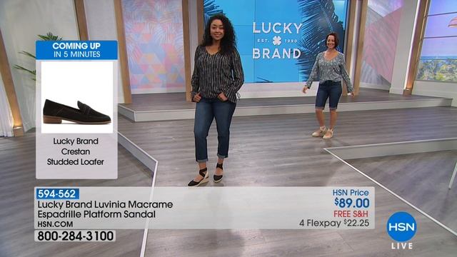 Lucky Brand Luvinia Macrame Espadrille Platform Sandal смотреть онлайн