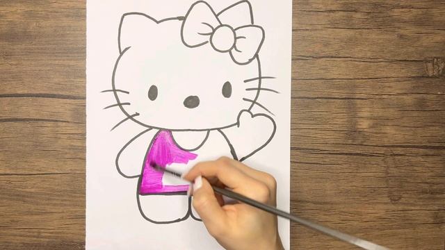 How To Draw Hello Kitty | Step By Step Tutorial | Hello Kitty Drawing for Kids | Cinema Art смотреть онлайн