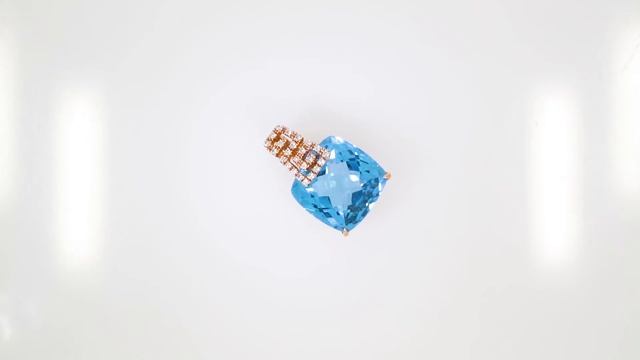 Золота подвеска с топазом и бриллиантами, артикул RG-30297-12-200- 775 смотреть онлайн