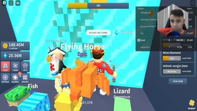 I Unlocked the JUNGLE Area + Got Traded a *CRAZY* Pet! 👀🔥💰 | Mining Clicker Simulator (Roblox) смотреть онлайн