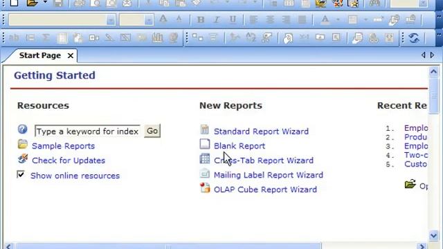 Crystal Reports Tutorial Creating a New Blank Report 11 Business Objects Training Lesson 2.2 смотреть онлайн