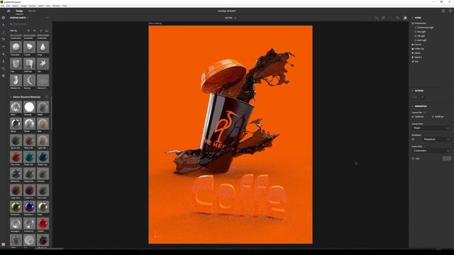 Create 3D Poster In Adobe Dimension | Full Design & Render