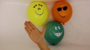 Лопаем шарики с водой Изучаем цвета