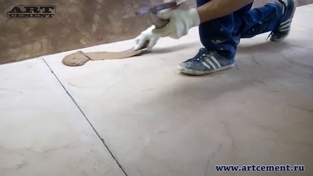 Микроцемент ART CEMENT. Нанесение на пол. смотреть онлайн
