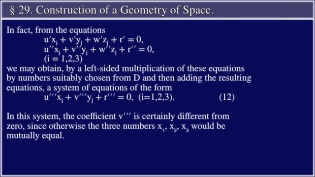 The Foundations Of Geometry, By David Hilbert, Section 29