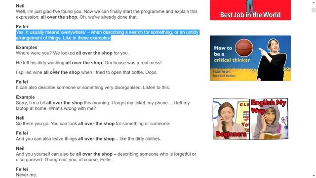 BBC Learning English   The English We Speak   All Over The Shop