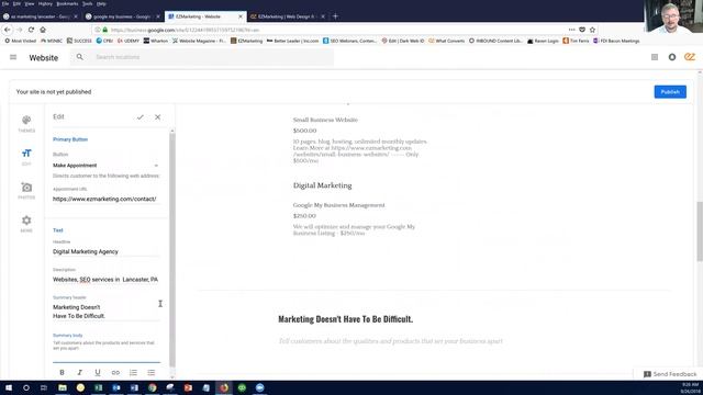 EZMarketing - How to Create Your Google My Business (GMB) Web Page - Part 3 (9/26/18) смотреть онлайн