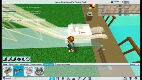 LOG FLUME-roblox theme park tycoon 2